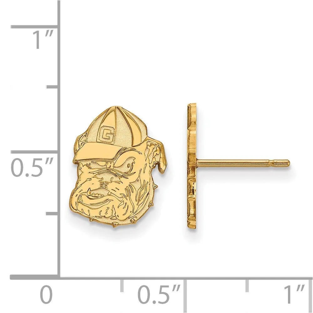 10k Yellow Gold University of Georgia Small Post Earrings