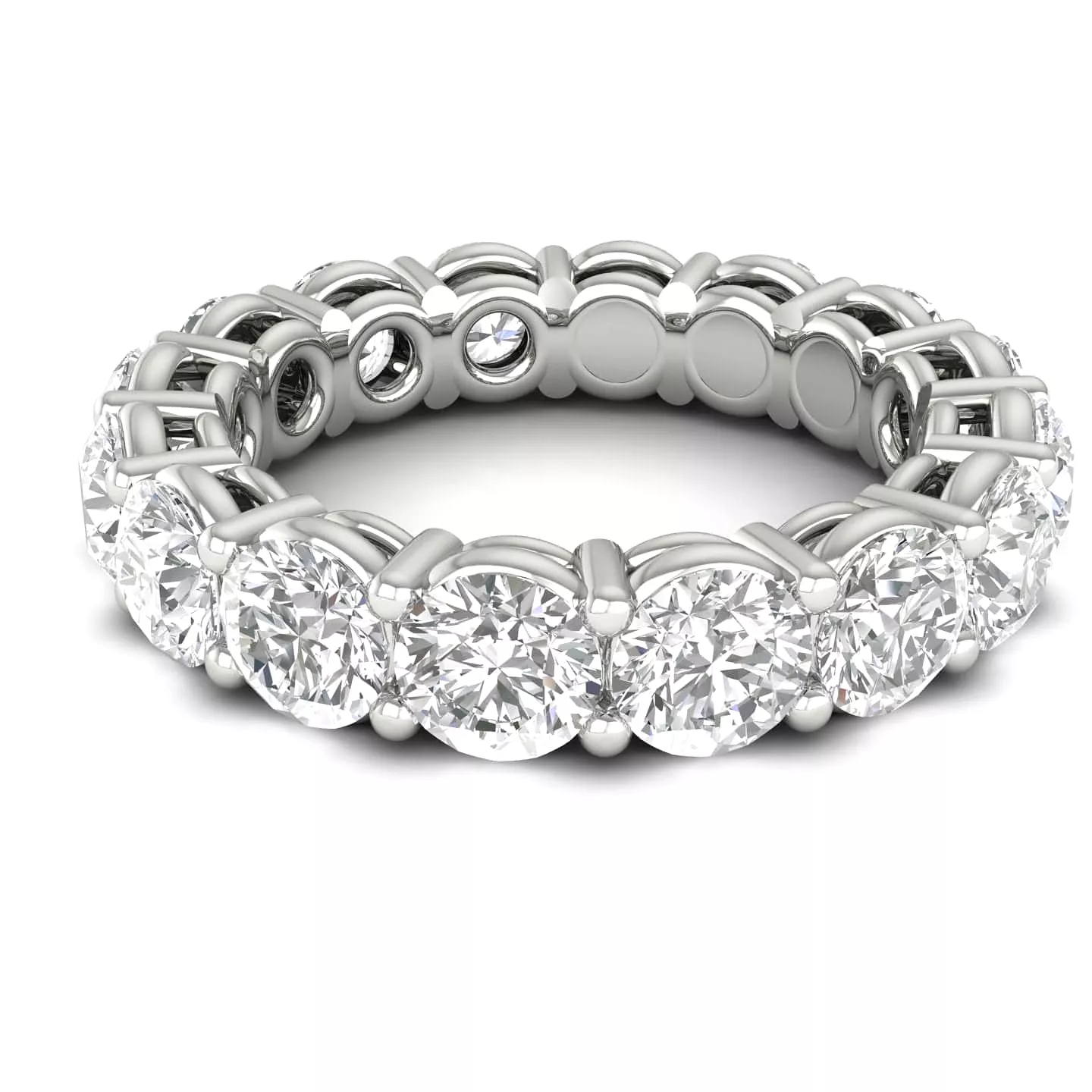 14K & 18K Gold Round Diamond Eternity Band