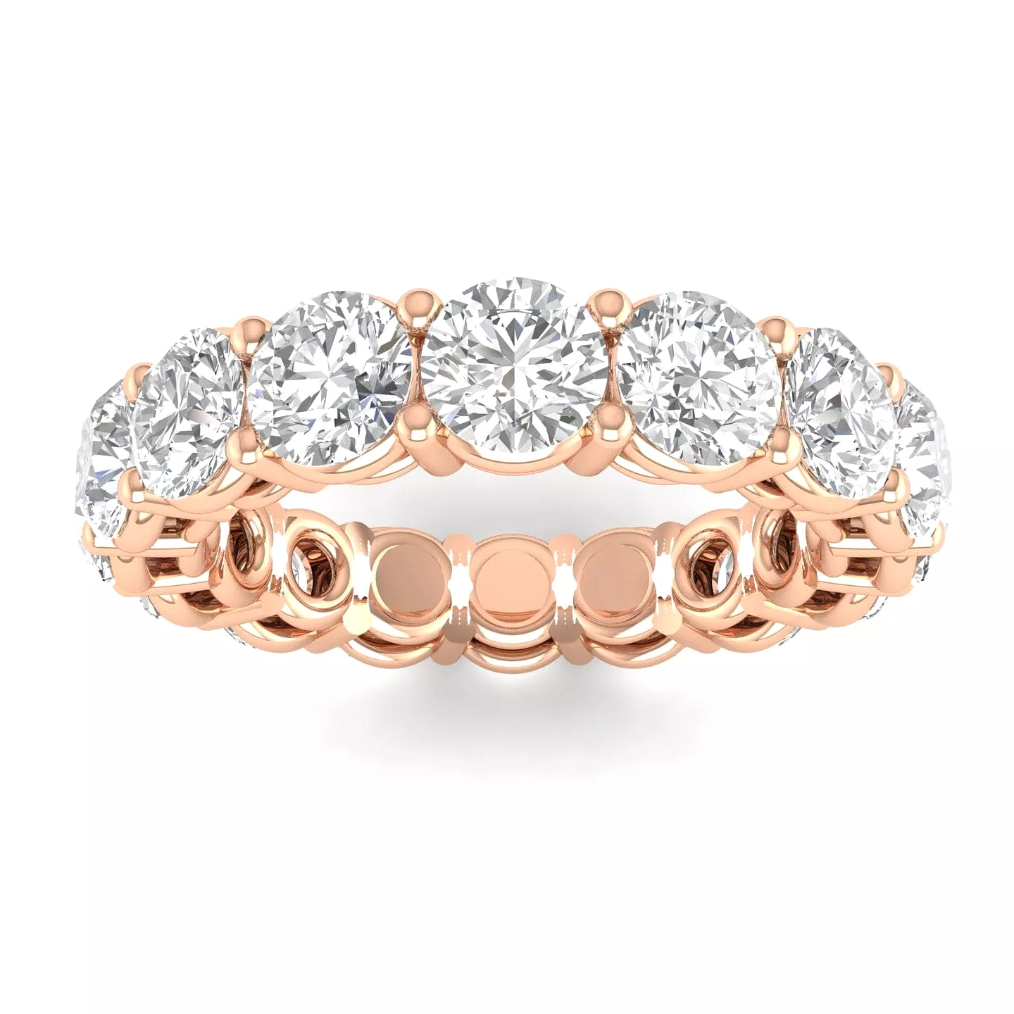 14K & 18K Gold Round Diamond Eternity Band