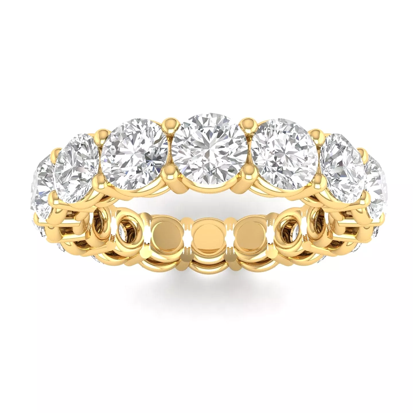 14K & 18K Gold Round Diamond Eternity Band