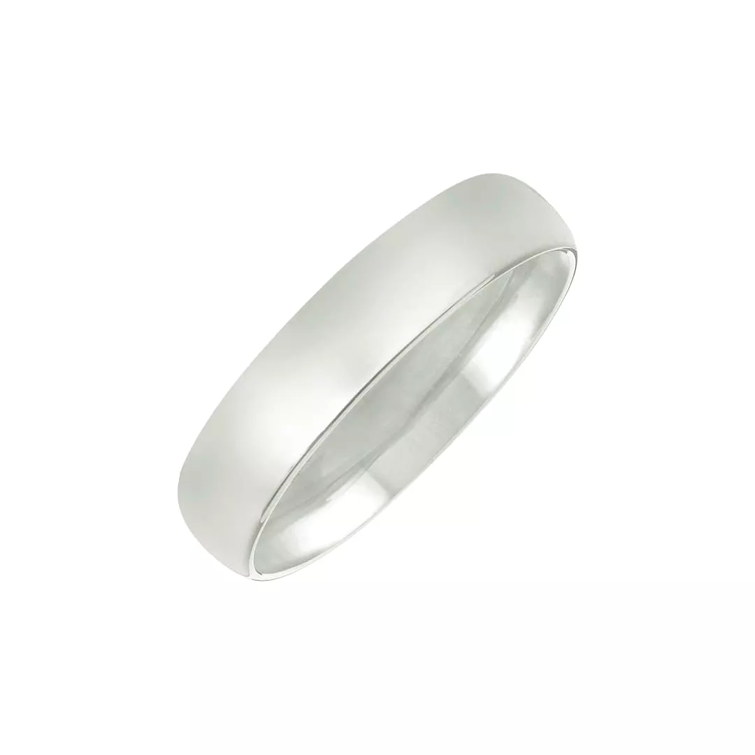 14k White Gold 5mm Comfort Fit Wedding Band