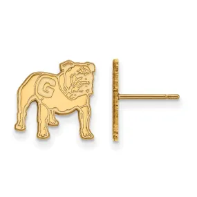 14k Yellow Gold University of Georgia Small Mascot Post Earrings