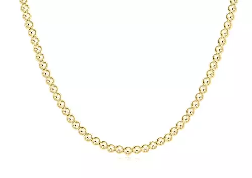 15” Choker Classic Gold 4mm Bead Necklace