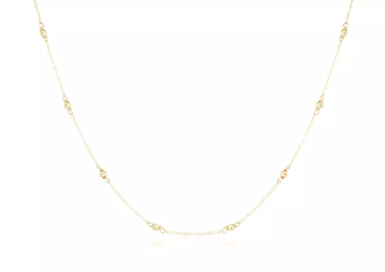 15 Choker Simplicity Chain Gold - Classic 2.5mm-eNewton