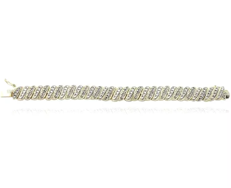 18K Gold Plated 1ct Diamond Tennis Bracelet