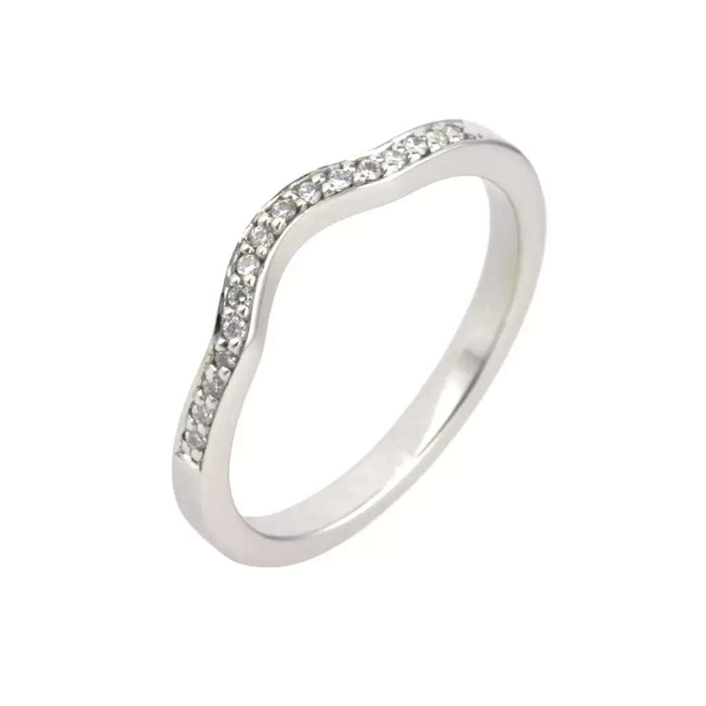 1.8mm Shaped Diamond Wedding Band