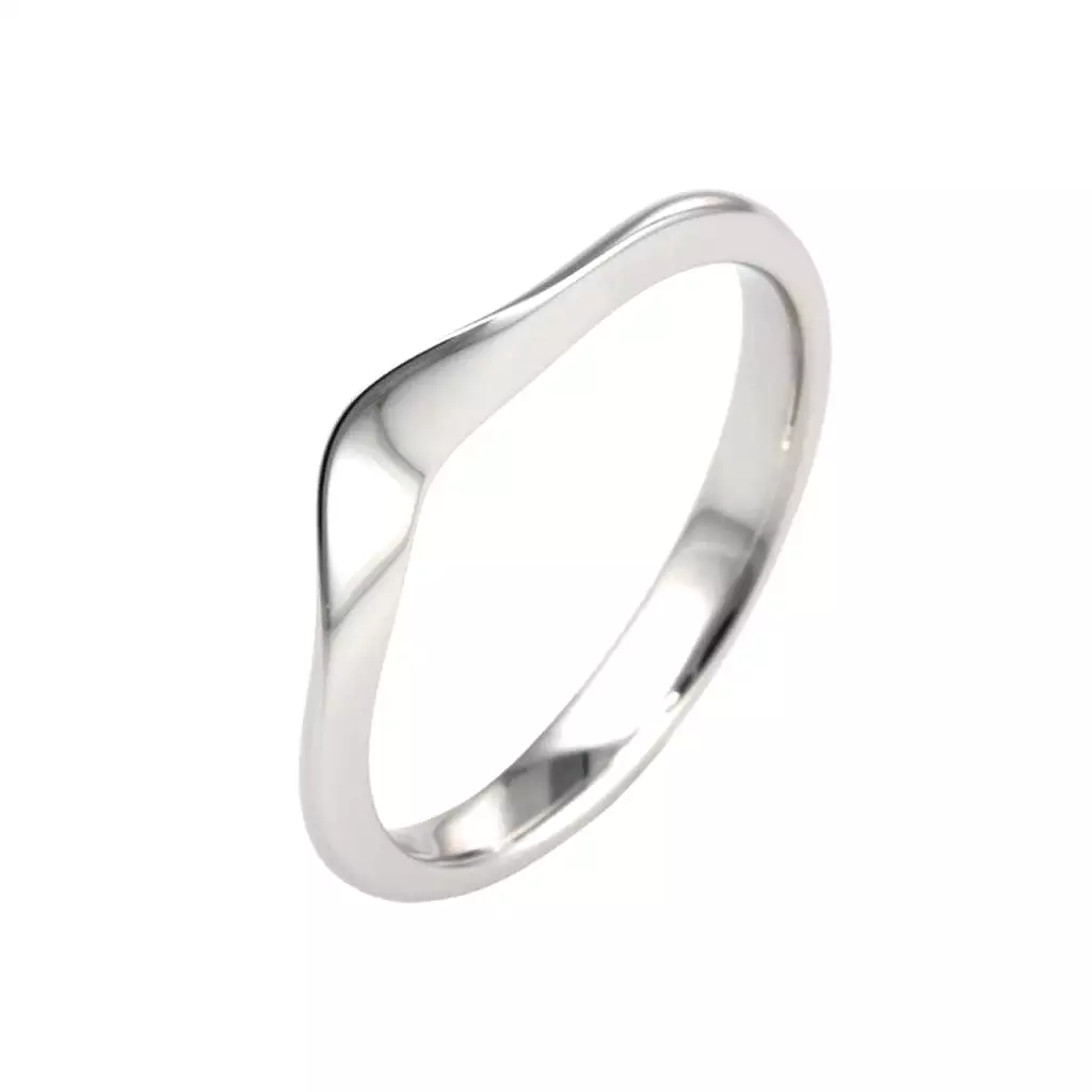 2mm Shaped Wedding Band