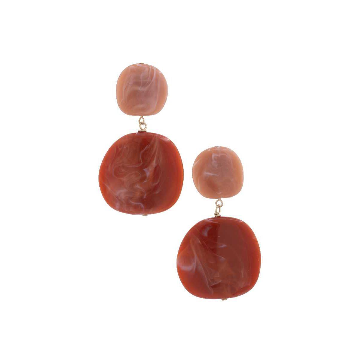 Acetate Resin Double Circle Earring