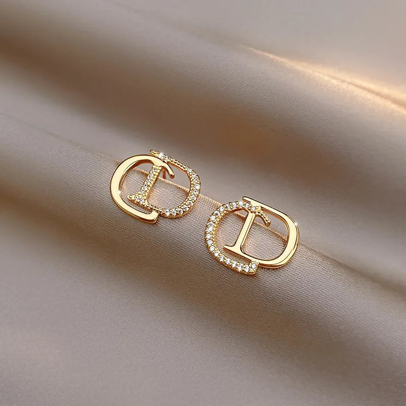 Alphabet DG Earrings Women's Luxury Gold Earrings Personality Design Sense Simple Earrings - S4653334