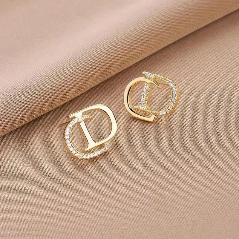 Alphabet DG Earrings Women's Luxury Gold Earrings Personality Design Sense Simple Earrings - S4653334