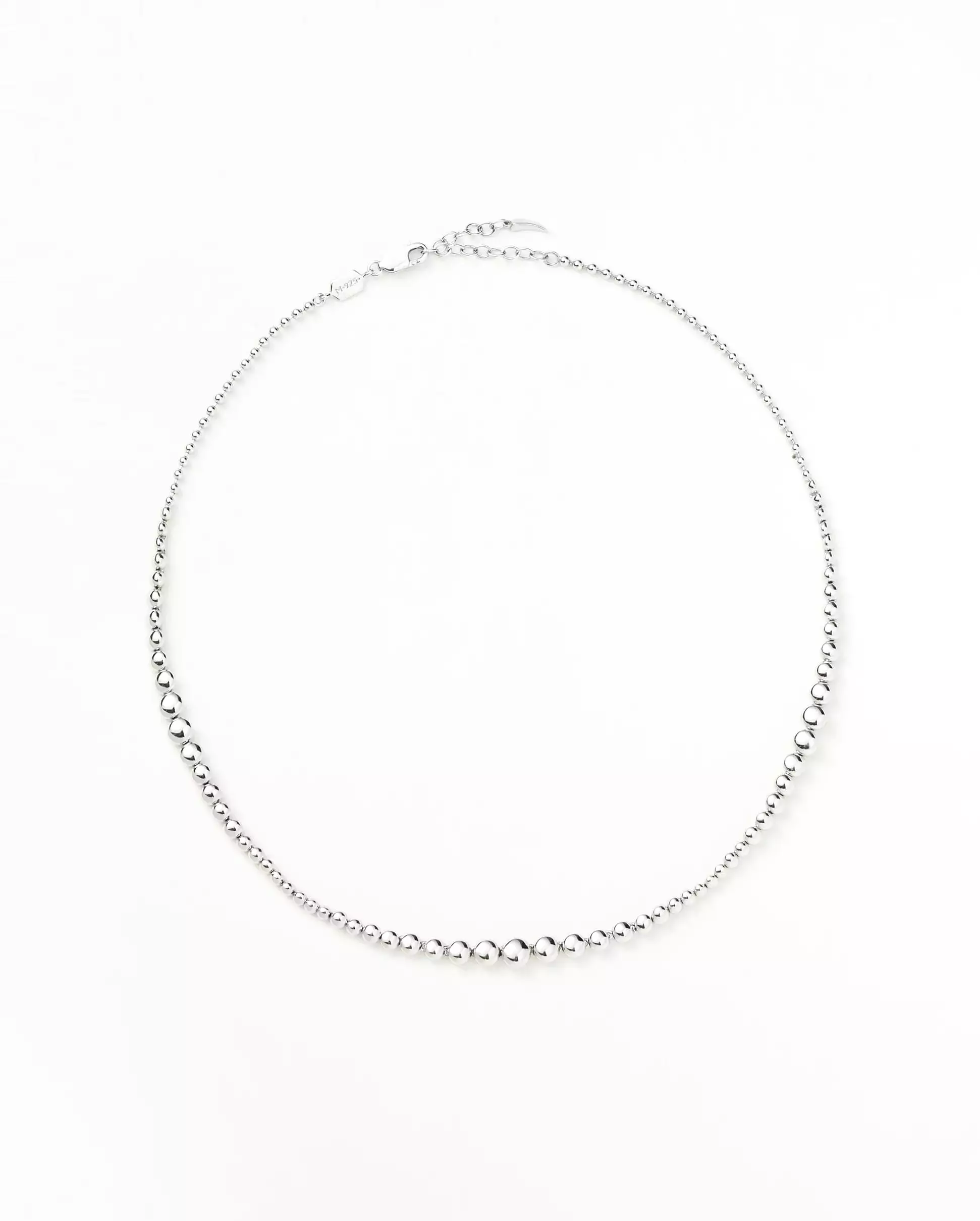 ARTICULATED BEADED CHOKER / SILVER