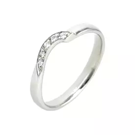 Asymmetric Diamond Wedding Band