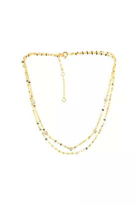 Aurora Double Chain Choker in Gold