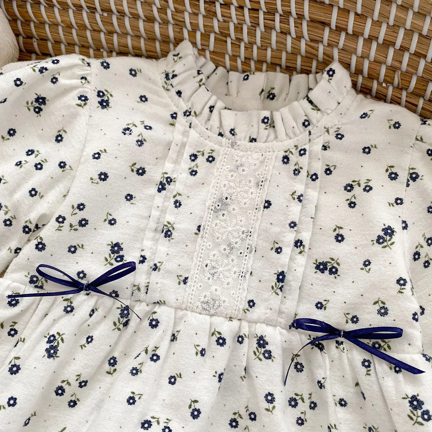 Baby Girls Flower Print Rompers Wholesale 231019143