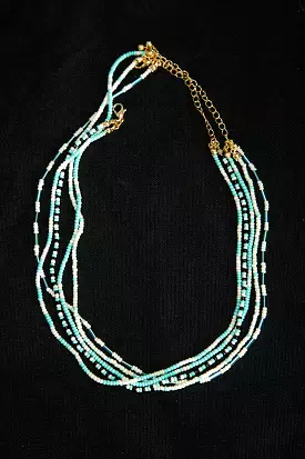 Beaded Multi-Strand Choker Necklace