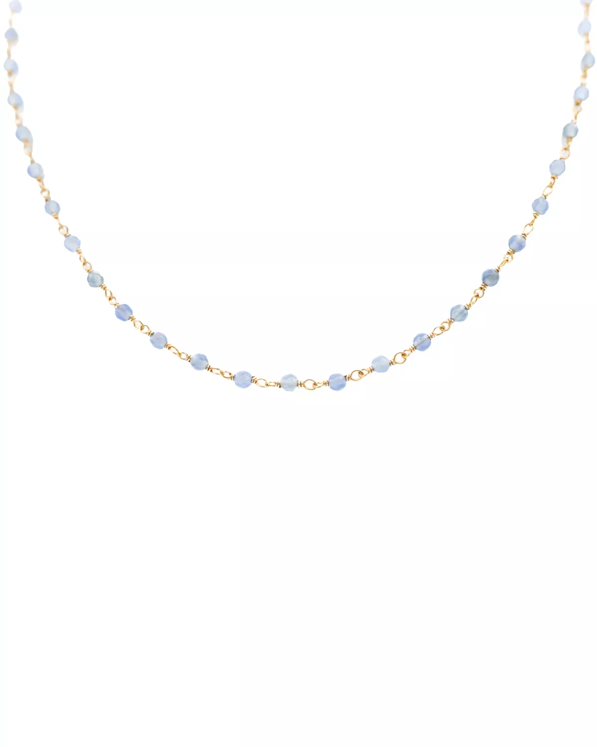 Blue Chalcedony 3-4mm Choker