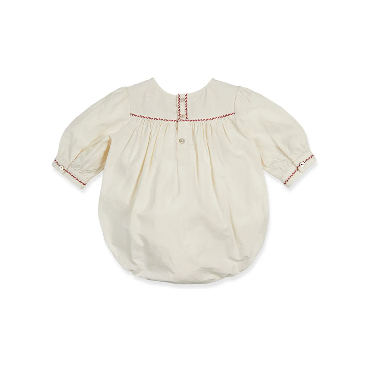 BNG24S45080-Cream BABY)Sage Lining Romper