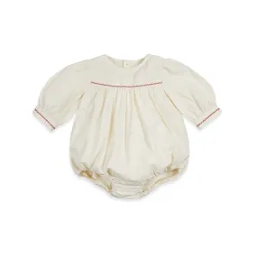 BNG24S45080-Cream BABY)Sage Lining Romper