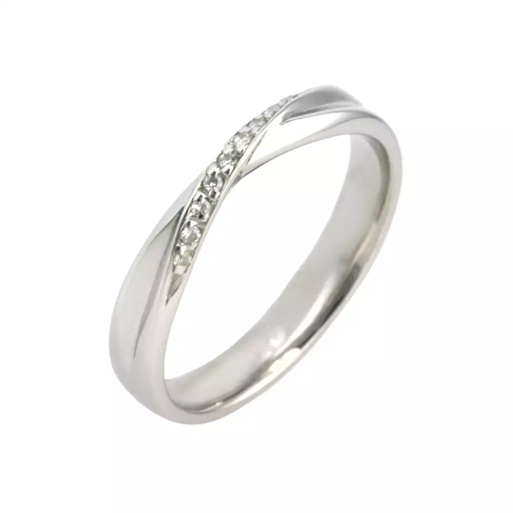 Bow Shape Diamond Wedding Band