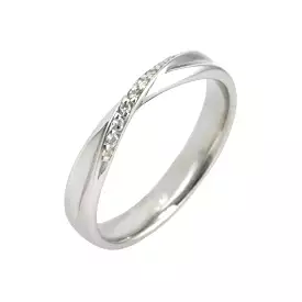 Bow Shape Diamond Wedding Band