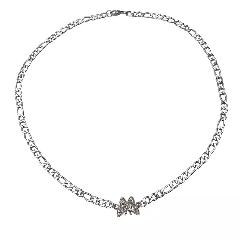 Butterfly Rhinestone Chain Choker