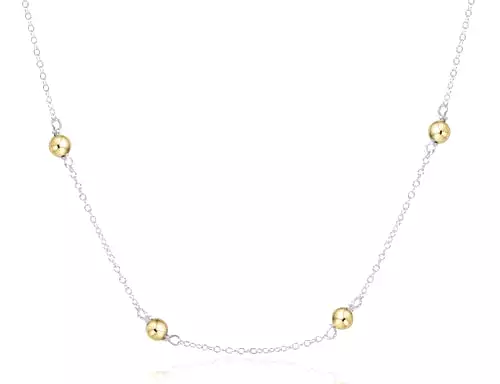 Choker Cimplicity Chain sterling mixed metal - classic 6mm gold- Enewton