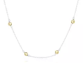 Choker Cimplicity Chain sterling mixed metal - classic 6mm gold- Enewton