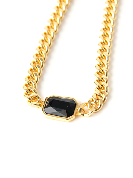 Chunky Choker Gem Black