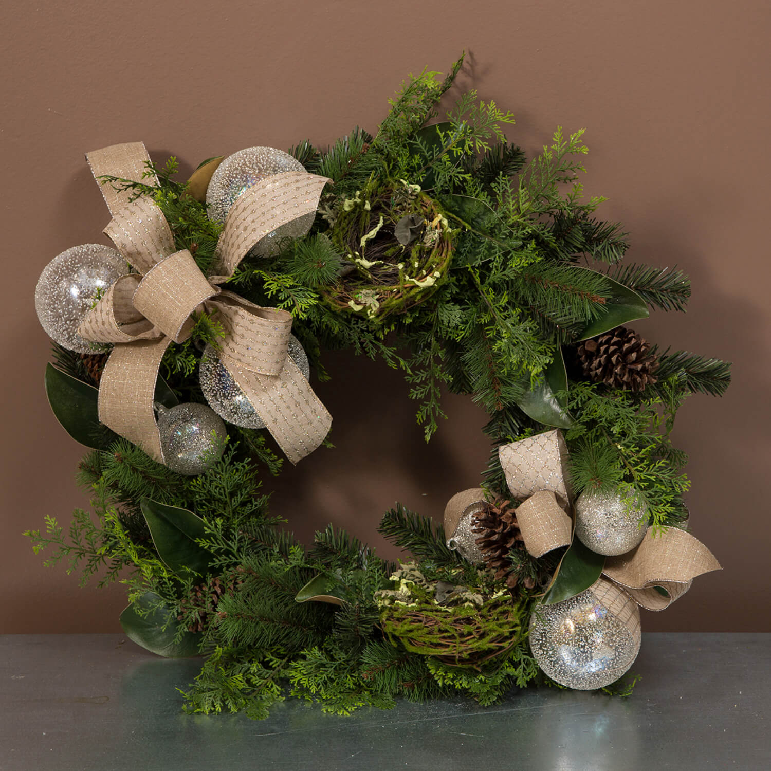 Clear Textured Ball Ornament