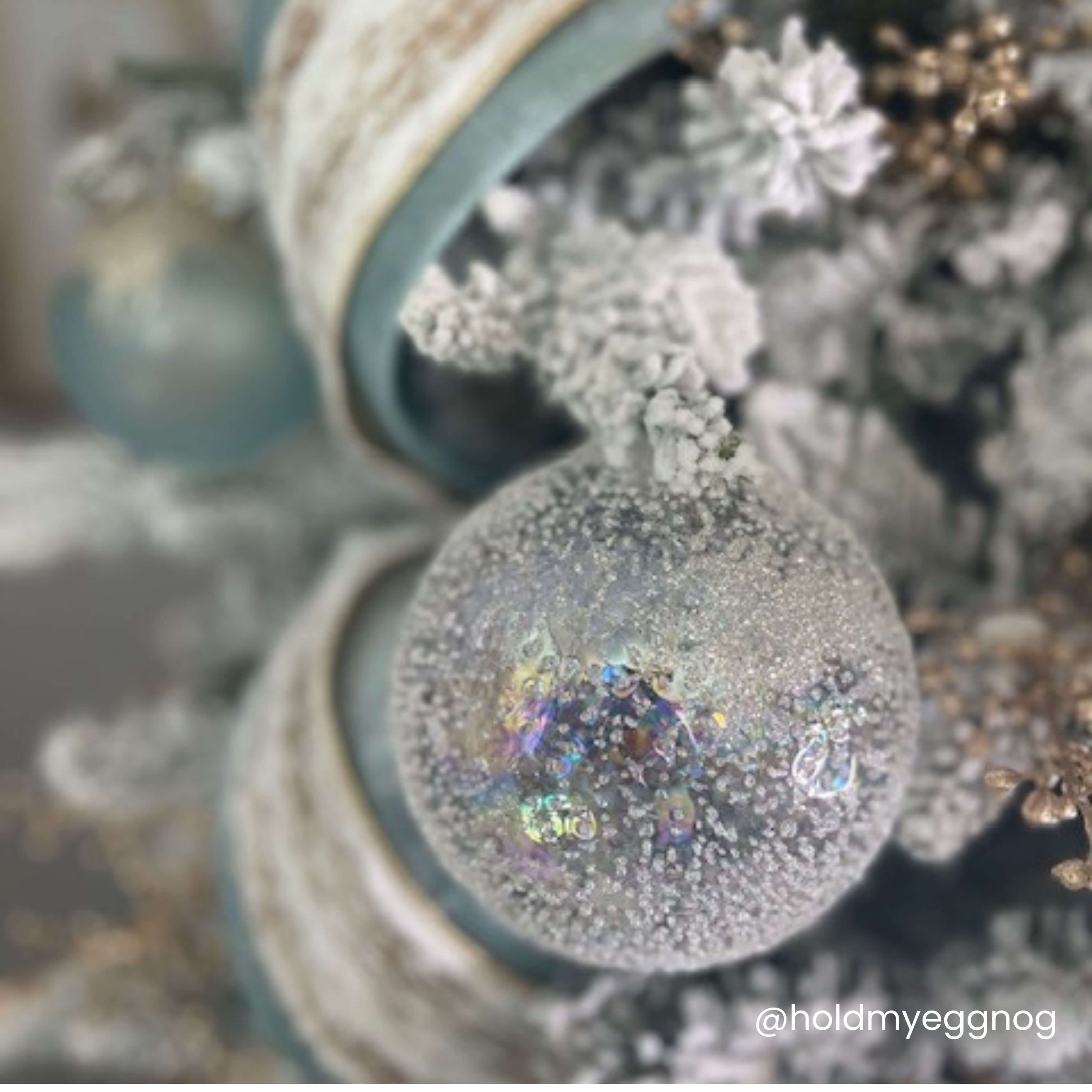 Clear Textured Ball Ornament