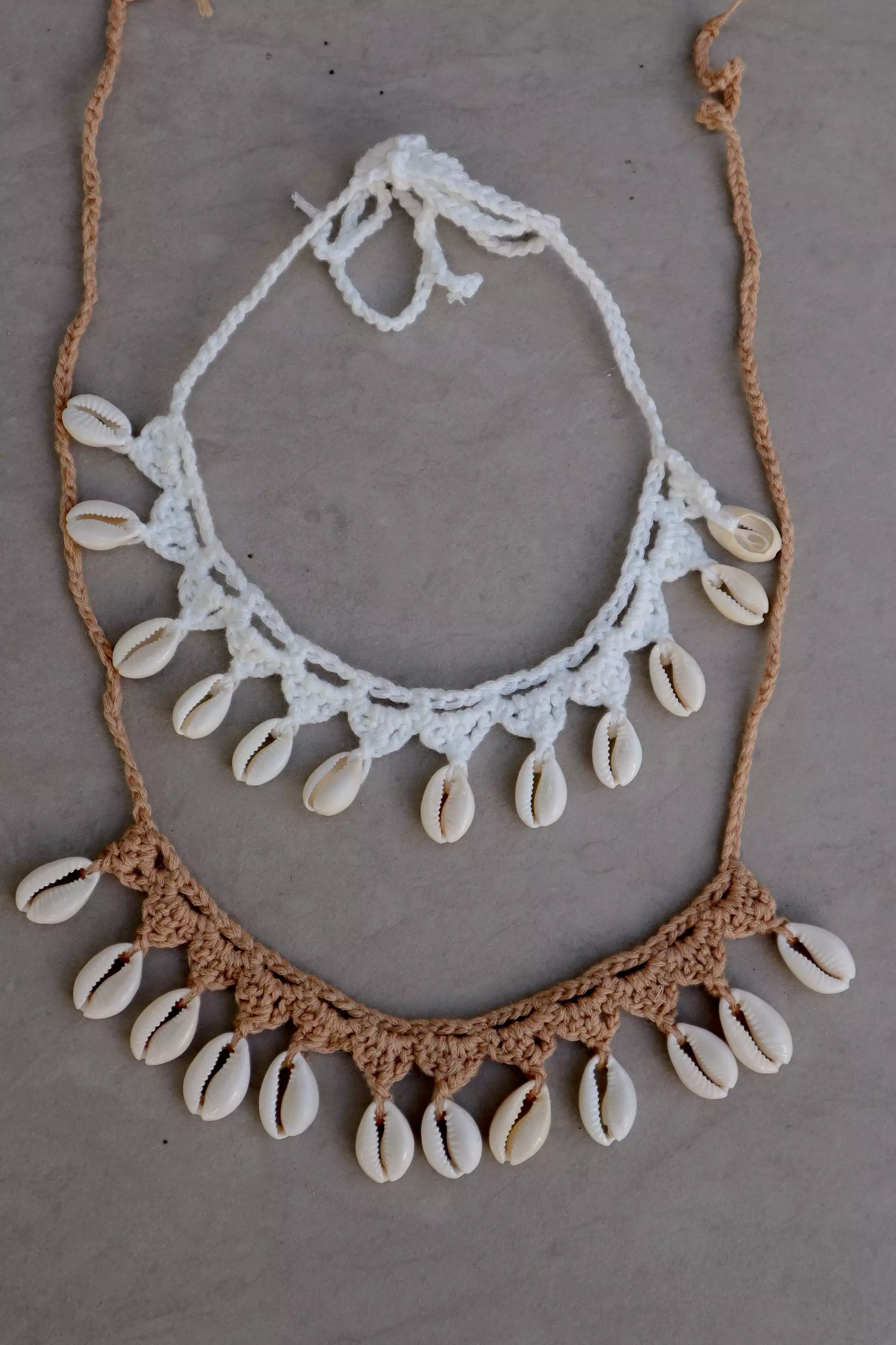 Crochet Cowrie Shell Choker