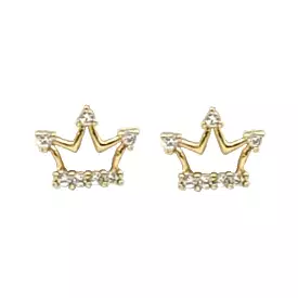 Crown Crystal Stud Earring