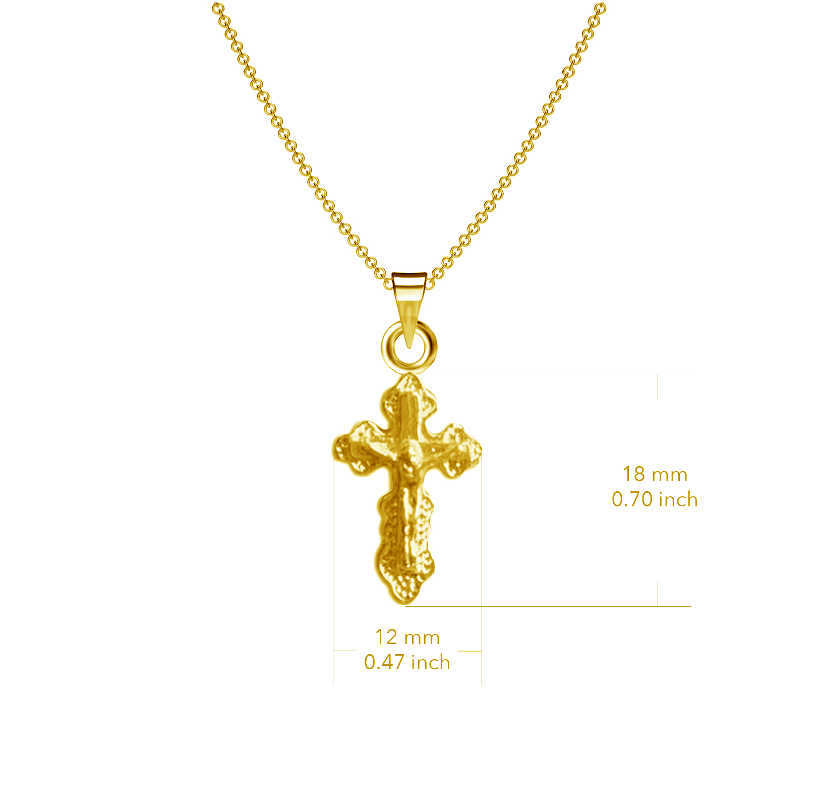 Crucifix Necklace - Gold Plated