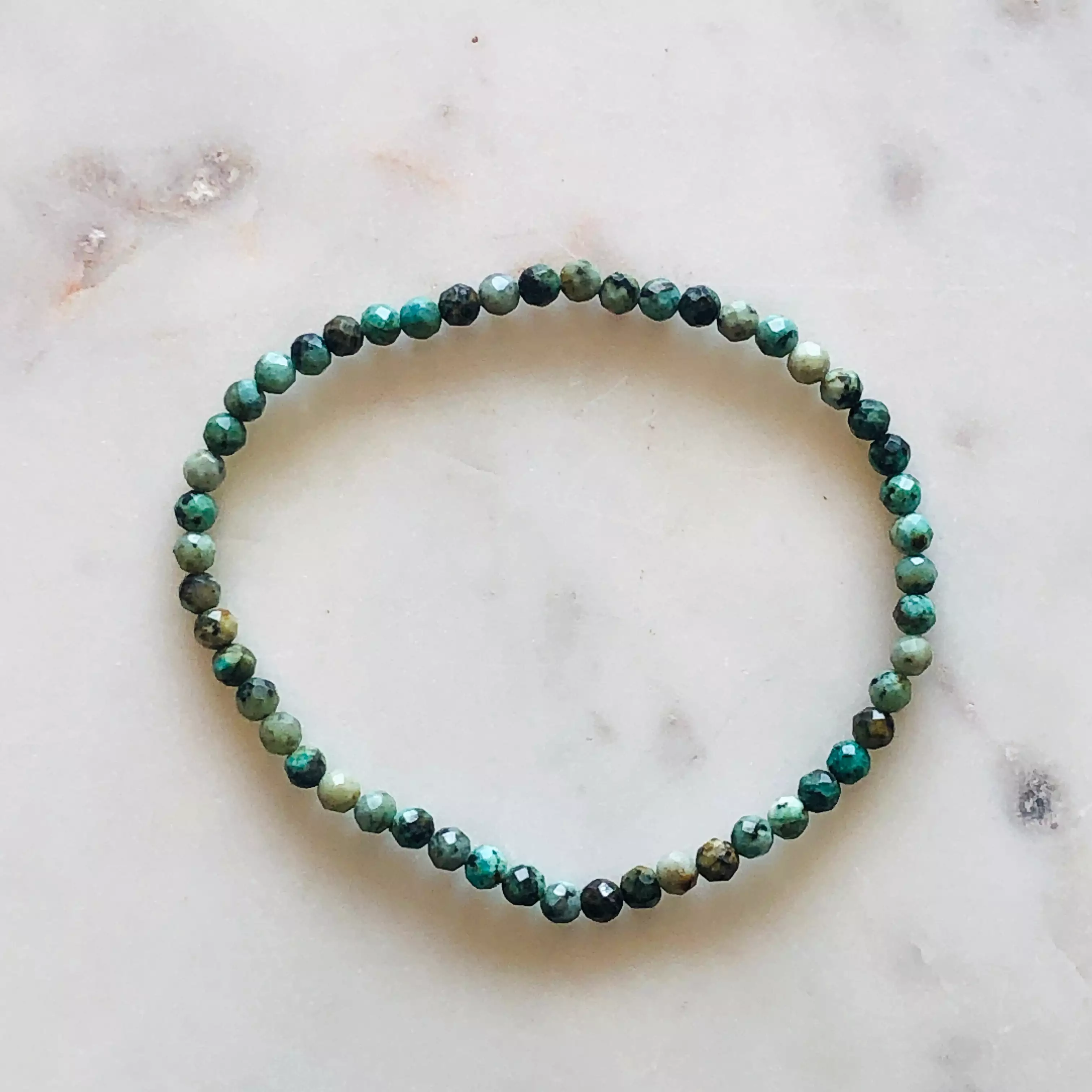 Crystal Faceted Bracelet, African Turquoise