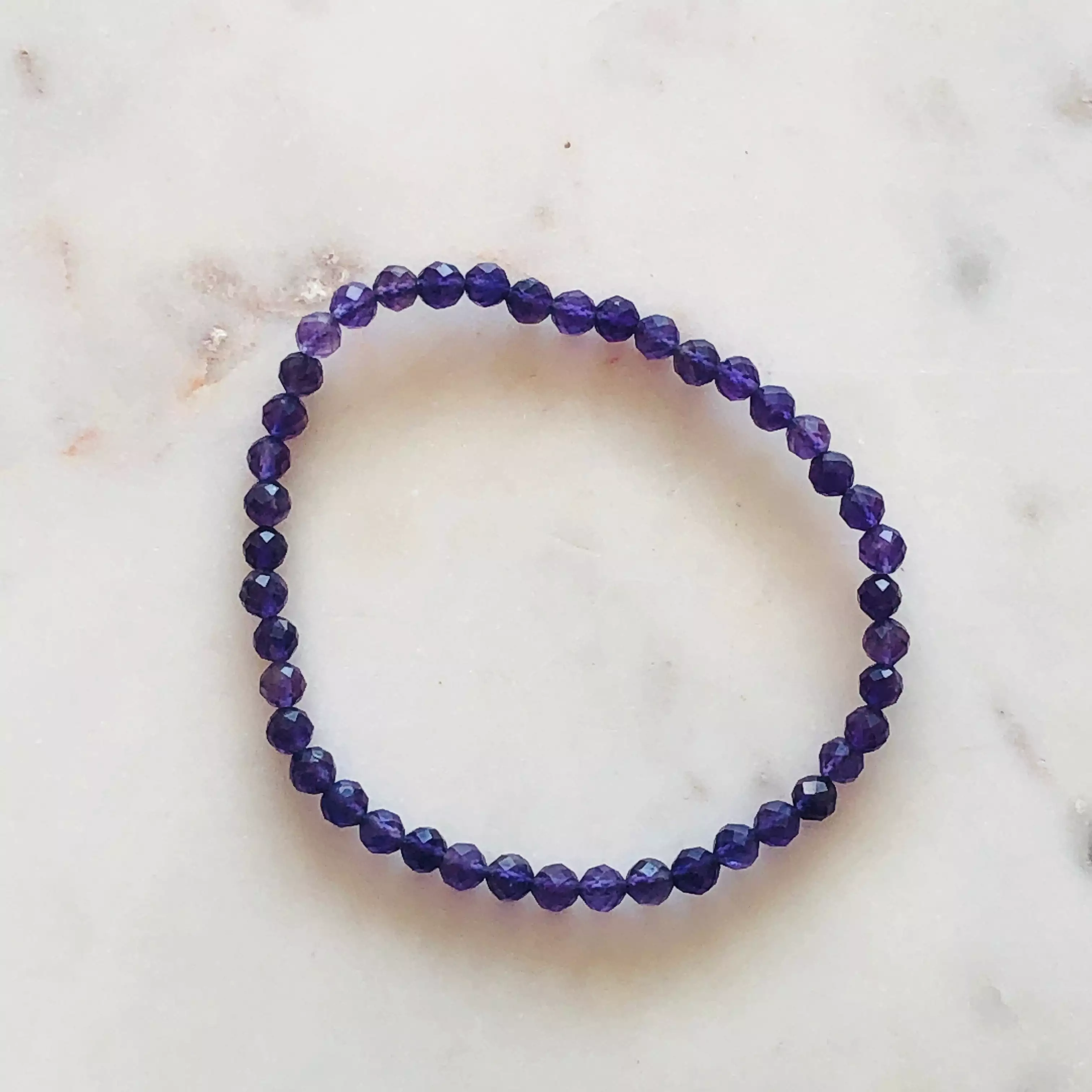 Crystal Faceted Bracelet, Amethyst