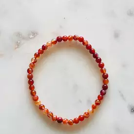 Crystal Faceted Bracelet, Carnelian