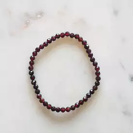 Crystal Faceted Bracelet, Garnet