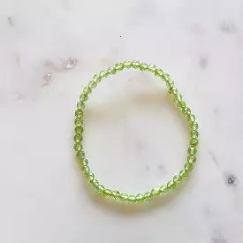 Crystal Faceted Bracelet, Peridot