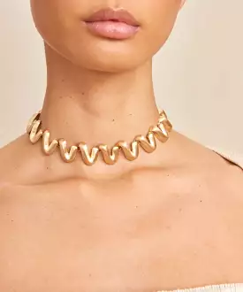 Cult Gaia - Maddie Choker - Brushed Brass