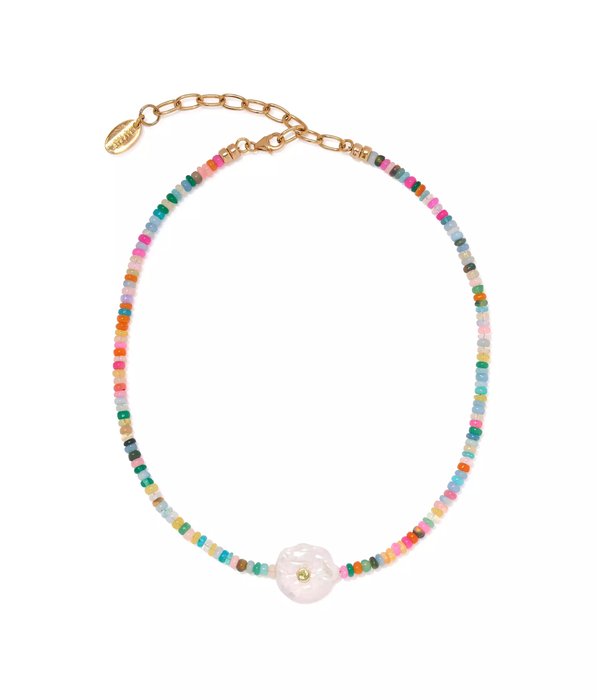 Destination Necklace in Rainbow Opal