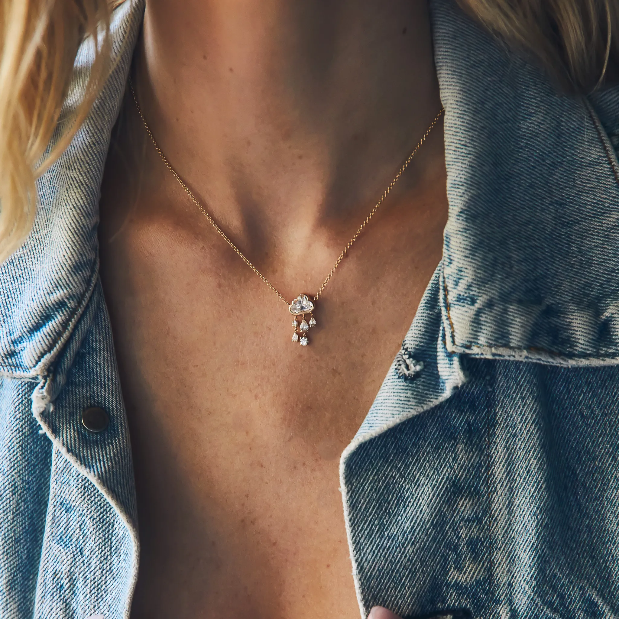 Diamond Rain Cloud Necklace