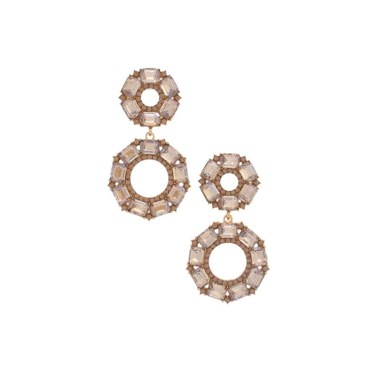 Double Circle Rhinestone Earring