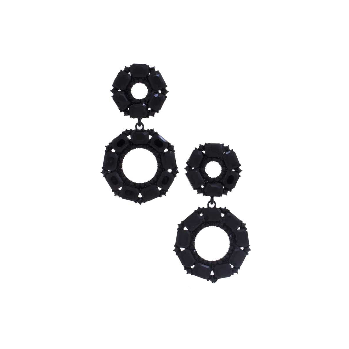 Double Circle Rhinestone Earring