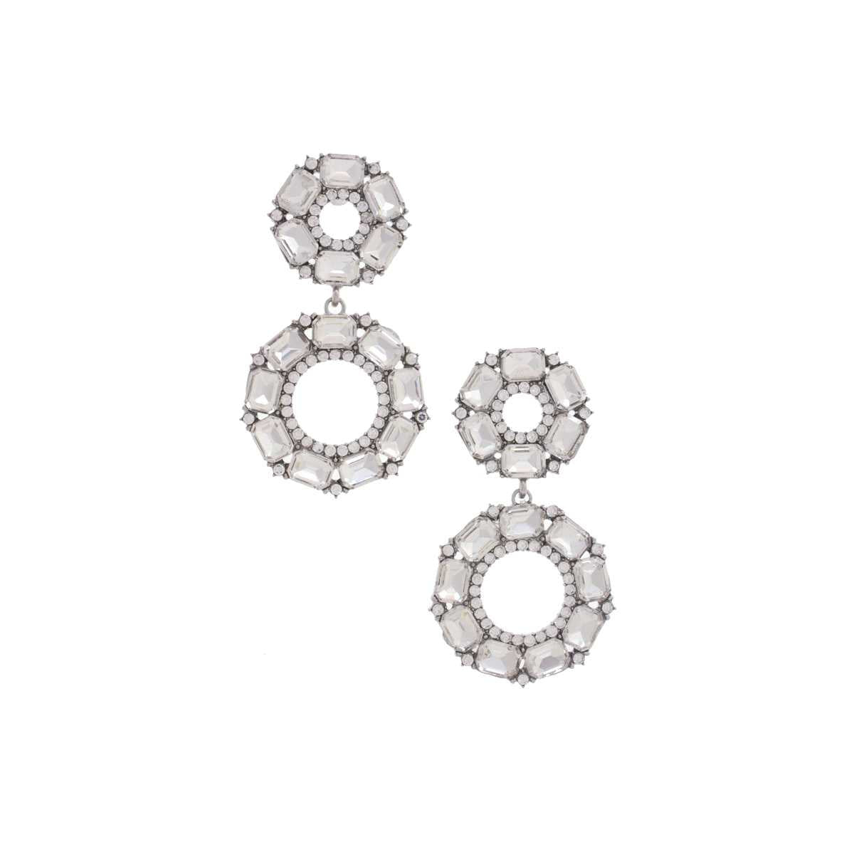 Double Circle Rhinestone Earring