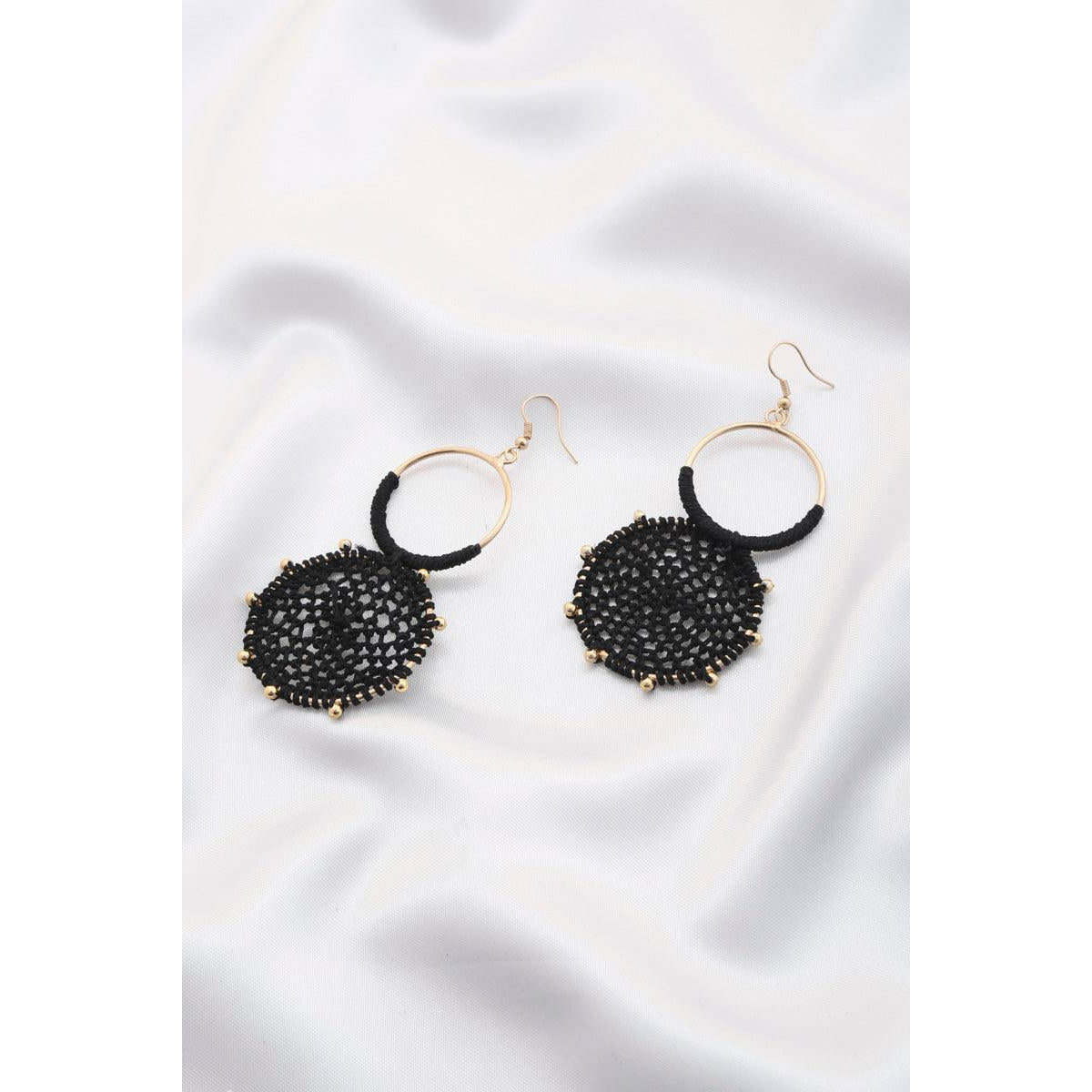 Double Circle Thread Beaded Earring