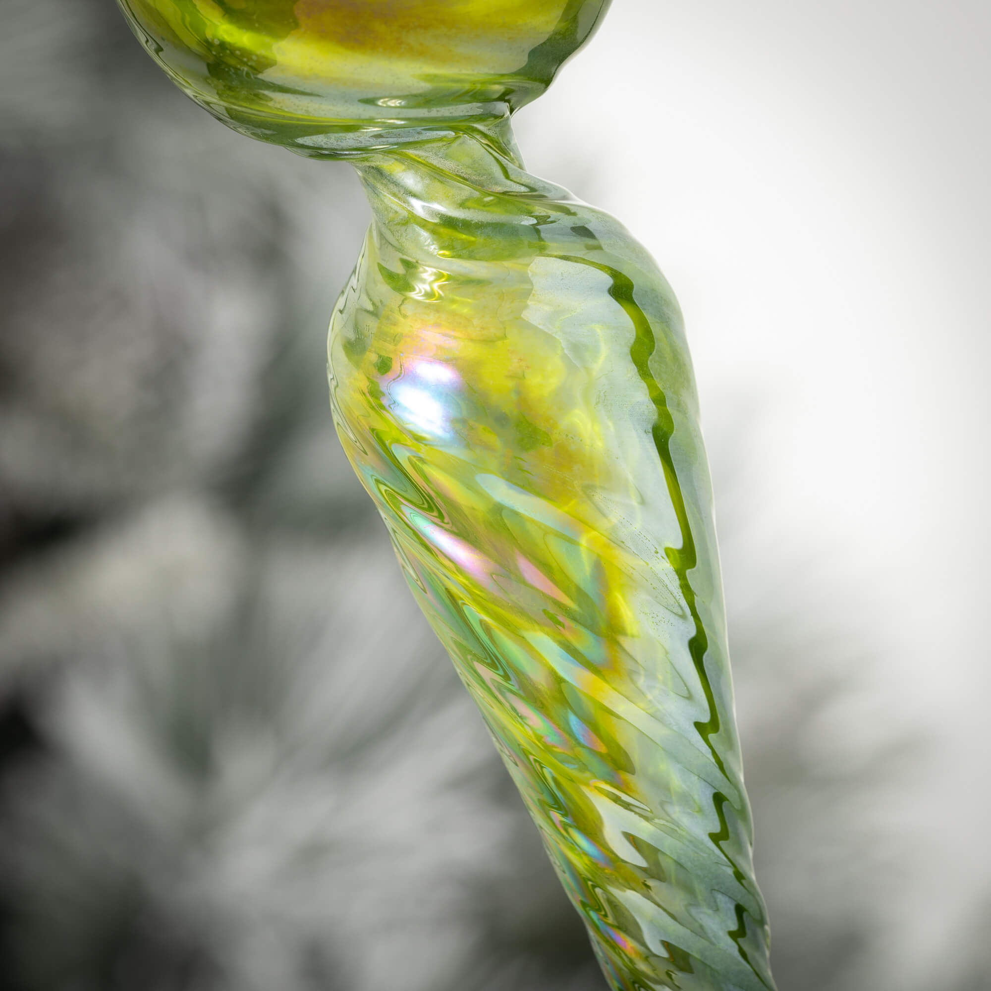 Emerald Glass Finial Ornament