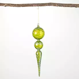 Emerald Glass Finial Ornament