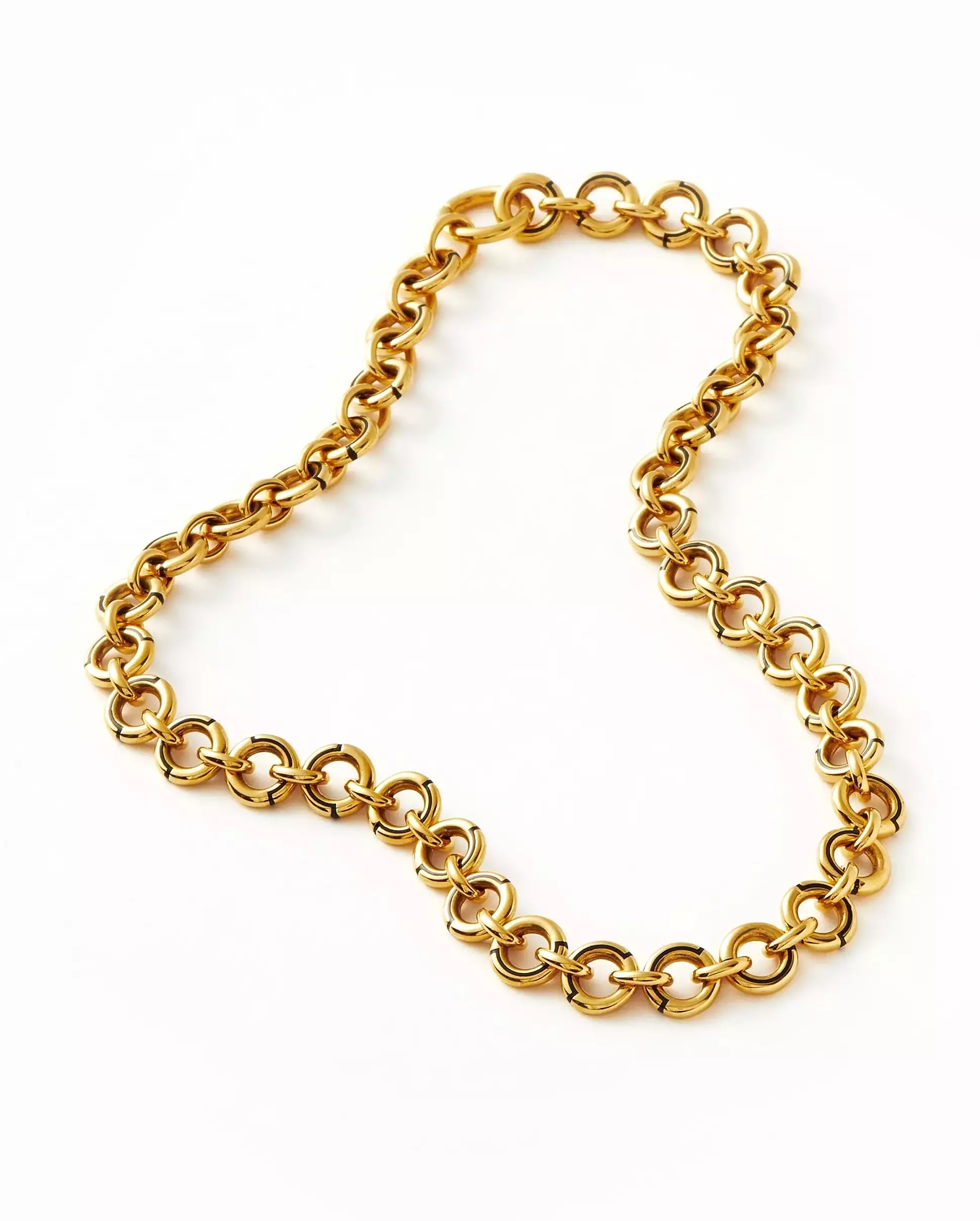 ENAMEL BYLINE LINK CHUNKY CHAIN CHOKER / GOLD