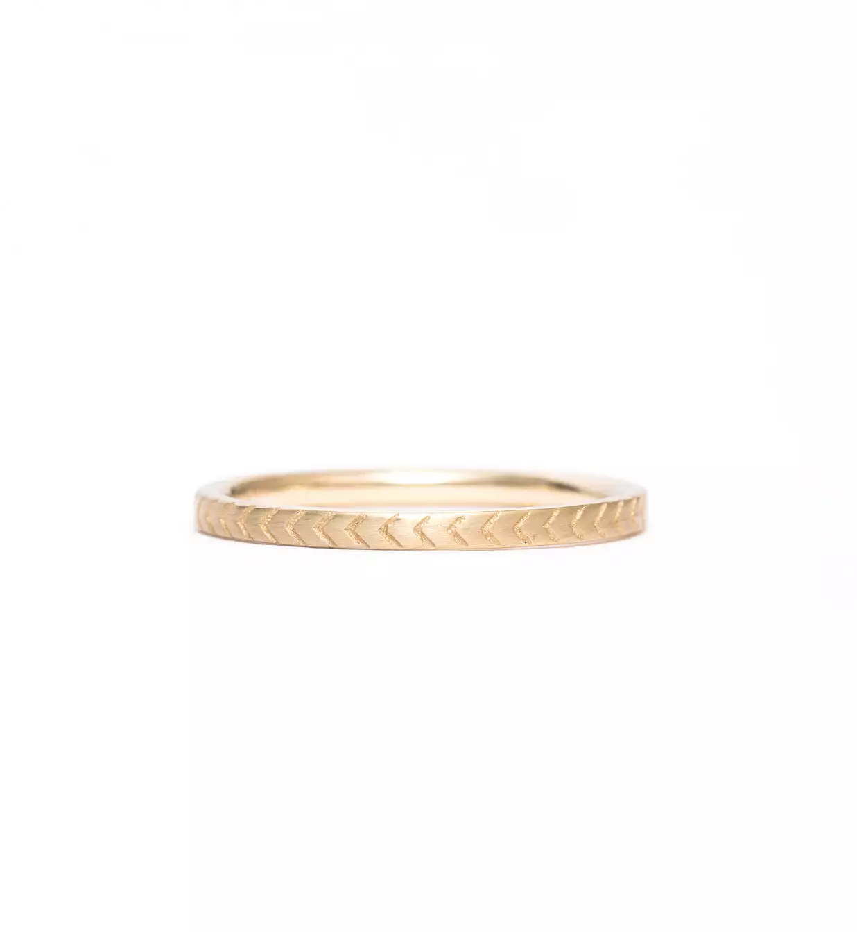 Engraved Geometric Pattern Wedding Band