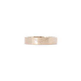 Engraved Pyramid Wedding Band